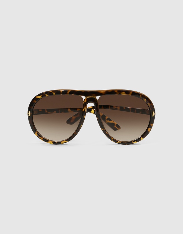 Belle & Bloom - Undercurrent Oversized Aviator Sunglasses - Mosaic Tort