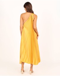 Petal & Pup - Cali One Shoulder Midi Dress - Saffron
