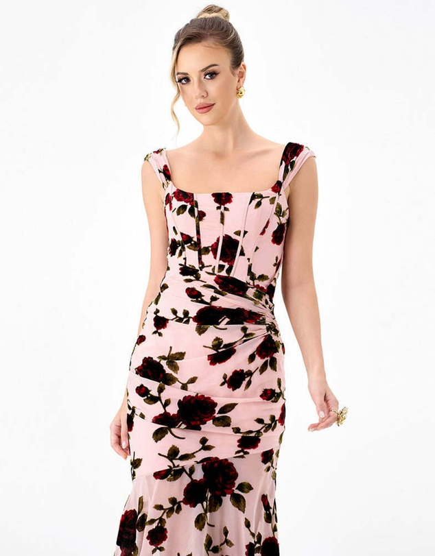 Bariano - Riveer Hi Lo Floral Midi
