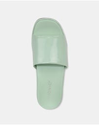 Vionic - Trista Flatform Slide - Menta Patent