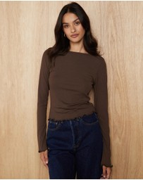 Atmos&Here - Bianca Ribbed Detailed Top