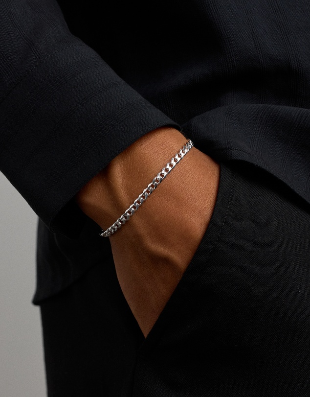Michael Hill - 19cm (7”) 4mm-4.5mm Width Heavy Curb Bracelet in Sterling Silver