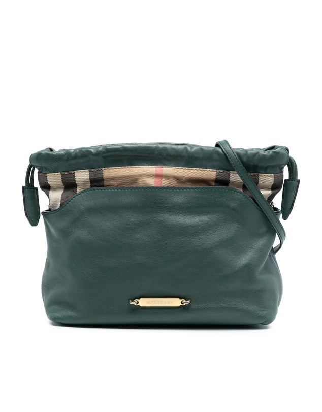 Pre-Loved by Azura Reborn - Pre-Loved House Check Canvas and Calfskin Little Crush Crossbody