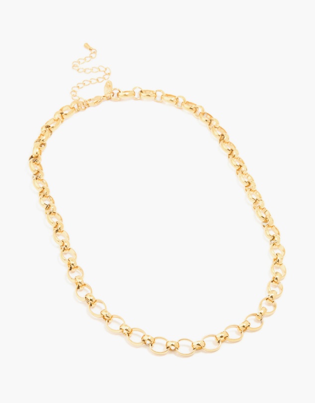 Lovisa - Waterproof Gold Plated Stainless Steel Interlocking Chain Necklace