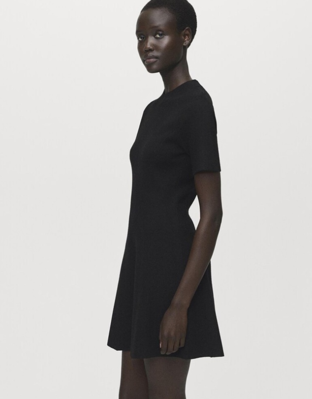 M.N.G - Fine-Knit Flared Dress