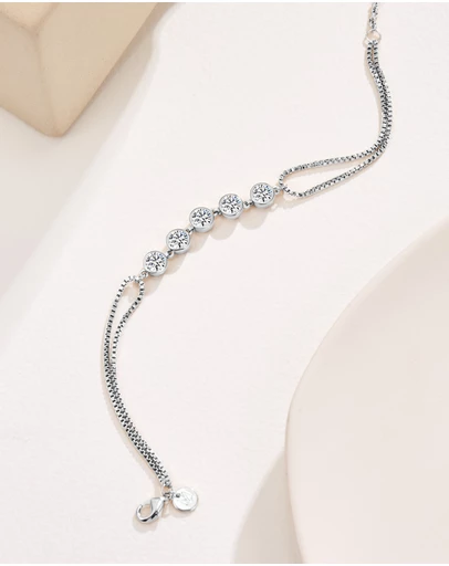 Mestige - Payton Bracelet embellished with crystals by Swarovski® - Silver Plated