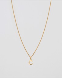 Kirstin Ash - C Outline Initial Necklace