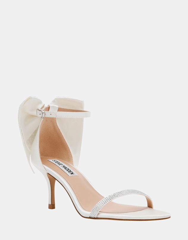 Steve Madden - Riskay Ivory Satin Heels