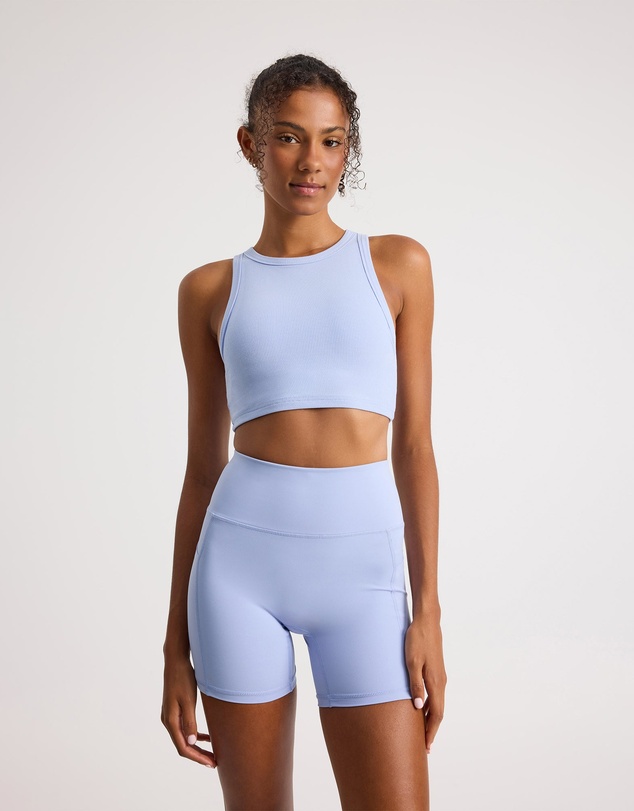 Upstate - Rib Crop - Chambray Blue