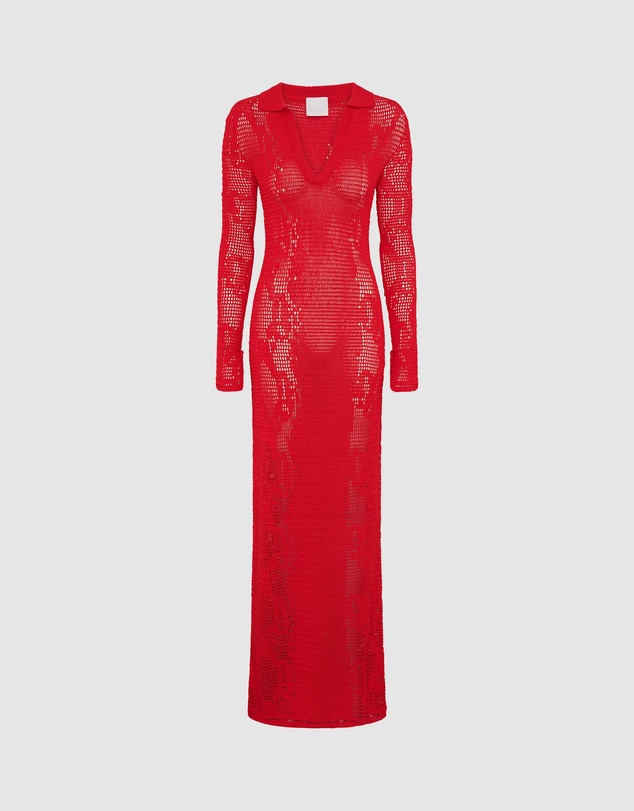 Paris Georgia - Snakeskin Crochet Dress