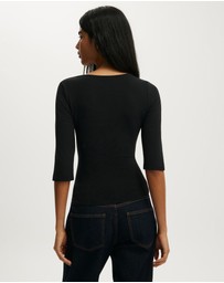 Cotton On - Eva Lace 3/4 Top