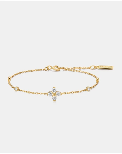 Ania Haie - Ania Haie Gold Sparkling Lucky Clover Bracelet