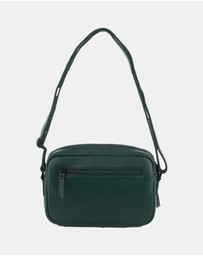 Milleni - Milleni Leather Ladies Multi-Zip Cross-Body Bag