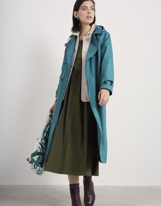 Seasalt - Seasalt Cornwall Teal Penweathers Trench Coat