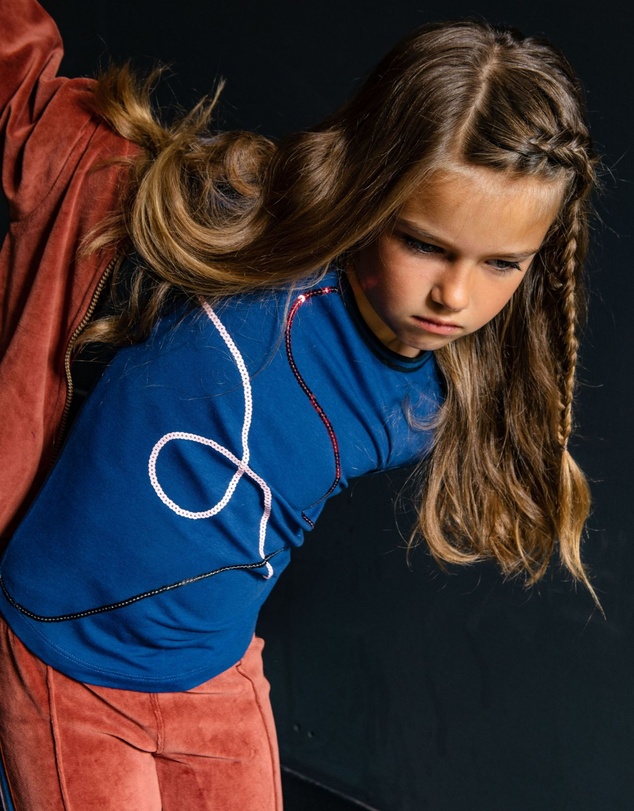 B.Nosy - Long Sleeve Embroidered Tee - Kids-Teens