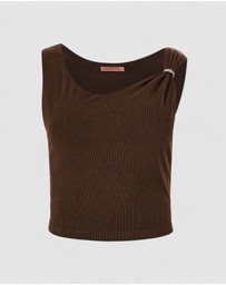 GUESS - Aimee Short Sleeve Jewel Draped Top
