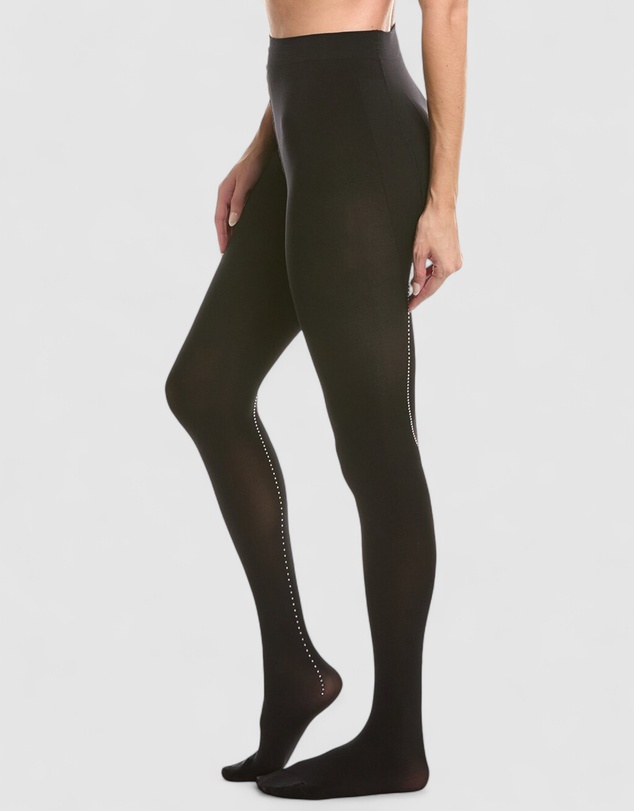 High Heel Jungle - Satellite Crystal Back Seam Opaque Tights