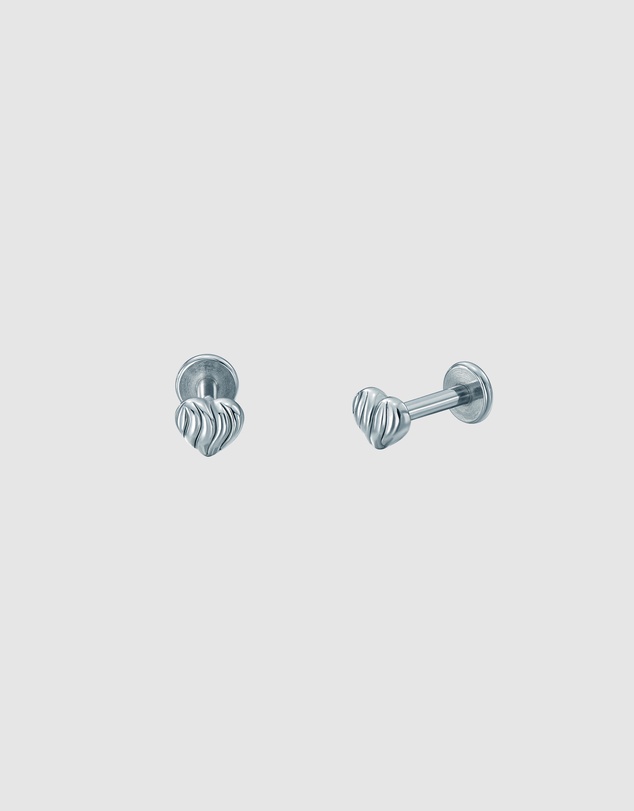 Ted Baker - ROCHELLE: Ripple Heart Micro Stud Earrings