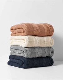 Aura Home - Cable Knit Throw