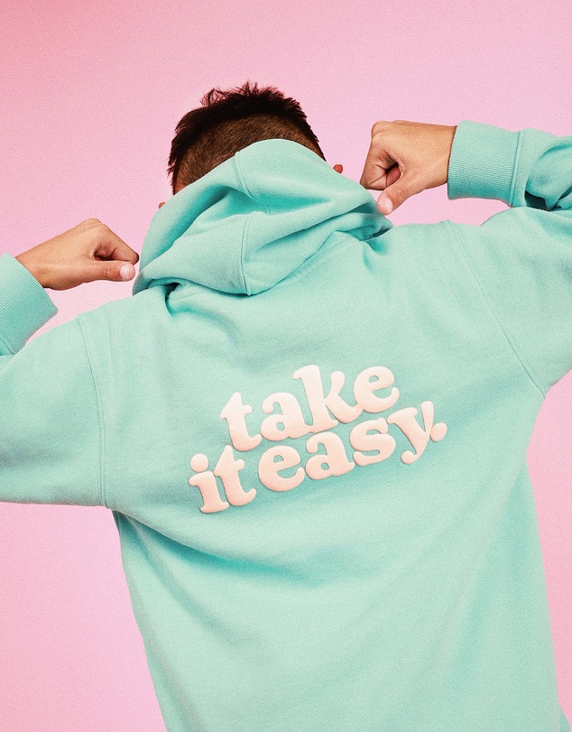 Skwosh - Take It Easy Kids Slang Hoodie in Moss