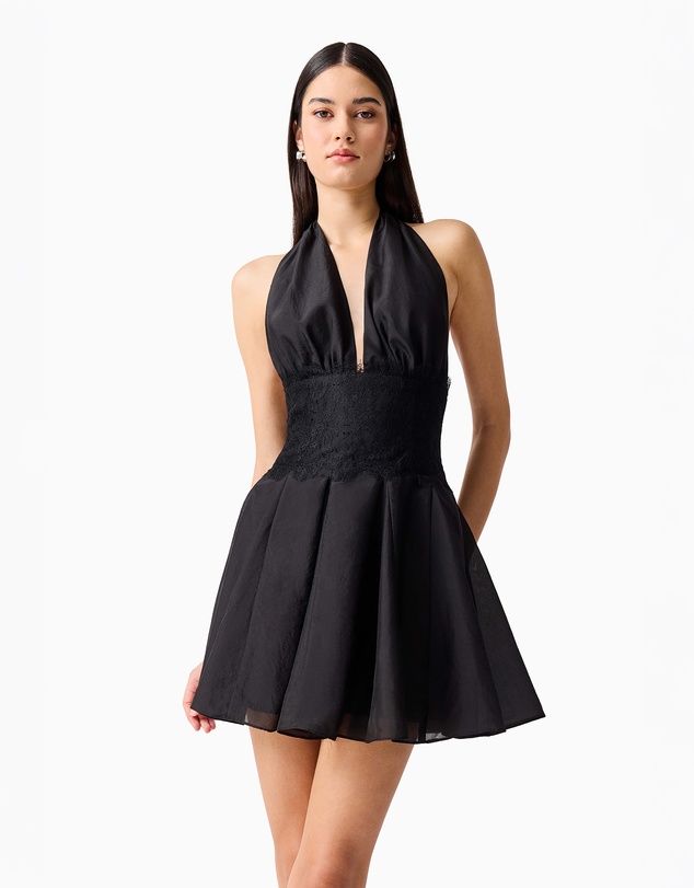 Elliatt - Lucinda Halter Mini Dress In Black