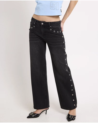 Insight - Razor Eyelet Straight Denim Jeans