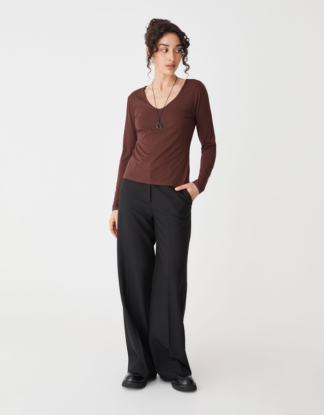 Forcast - Isla V-Neck Bamboo Top
