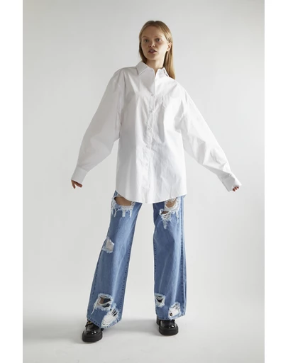 Glamorous - Split back button down shirt