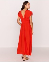 MINKPINK - Scarlett V-Neck Midi Dress