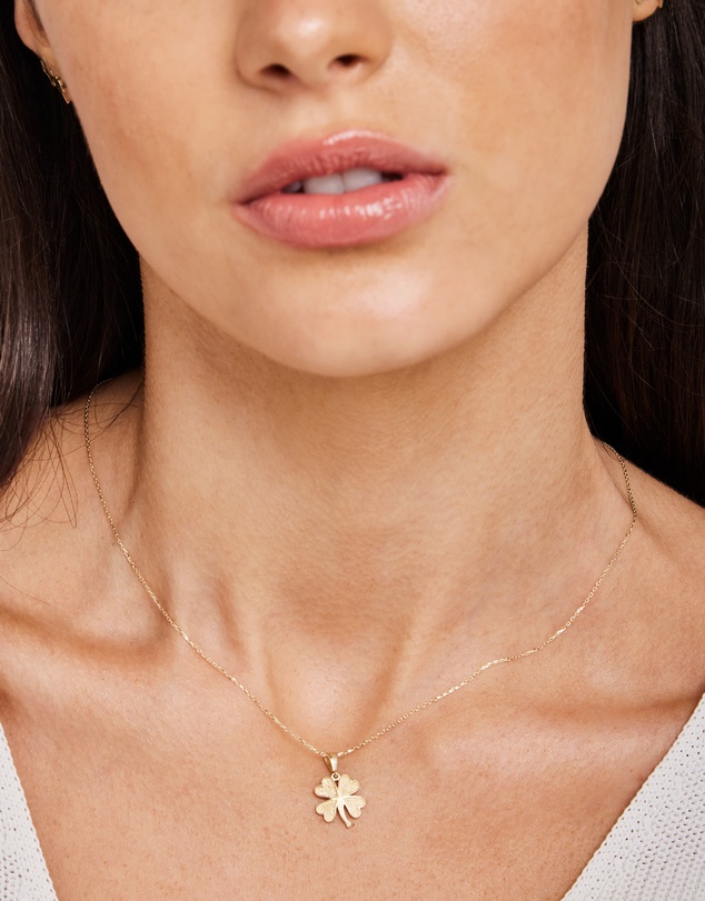 Zoe Olivia - 9K Gold Lucky Clover Necklace