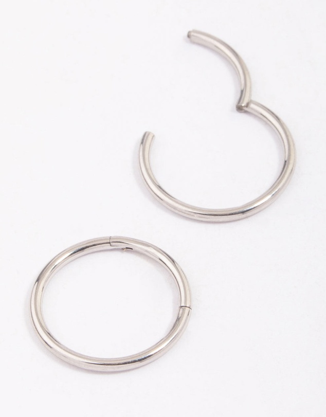 Lovisa - Surgical Steel Sleeper Hoop Earrings 12mm
