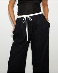 Dazie - Lido Contrast Linen Blend Pants