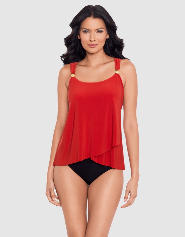 Miraclesuit Swimwear  - Dazzle Underwired Draped Tankini Top
