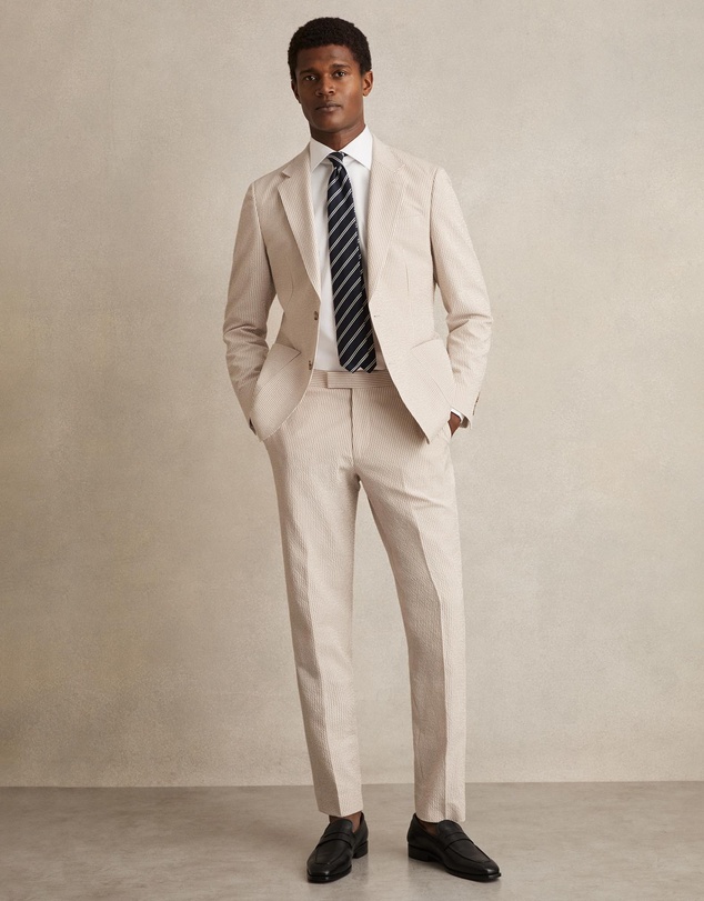REISS - Bay Seersucker Trousers