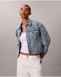 Calvin Klein Jeans - Allover Monogram 90s Denim Trucker Jacket