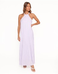 Petal & Pup - Melody Plisse Halter Maxi Dress - Lavender