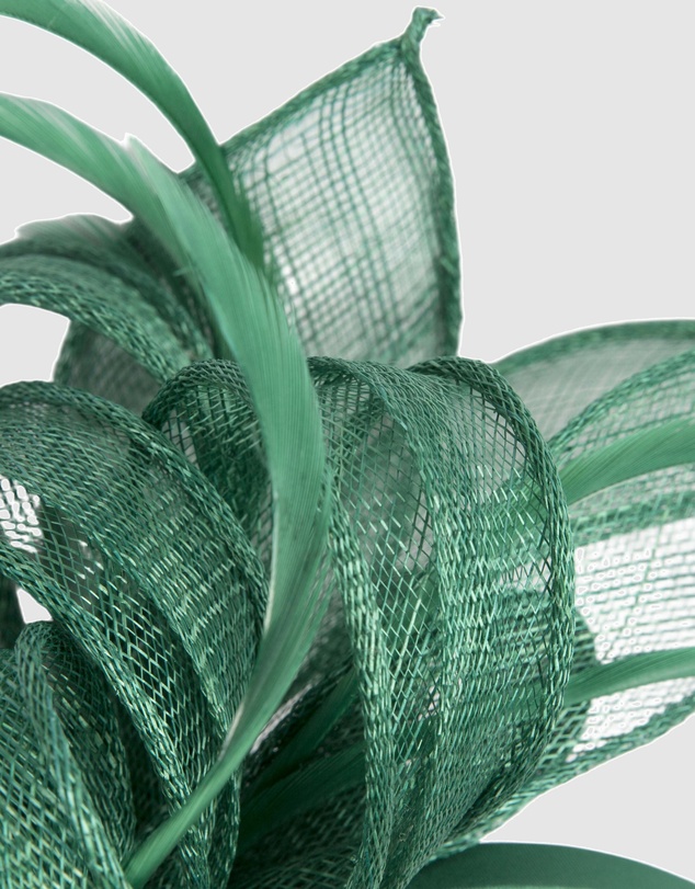 Max Alexander - Green Sinamay Loops Fascinator