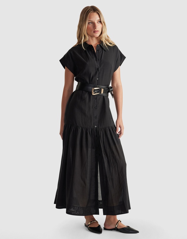 Decjuba - Tamara Tiered Maxi Shirt Dress