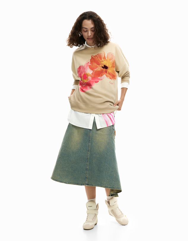 Desigual - Floral sweatshirt
