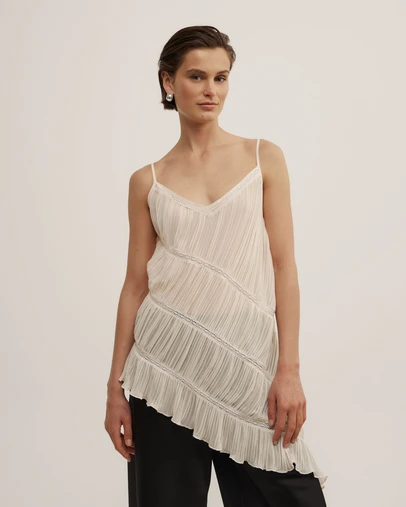 Witchery - Gather Lace Trim Top