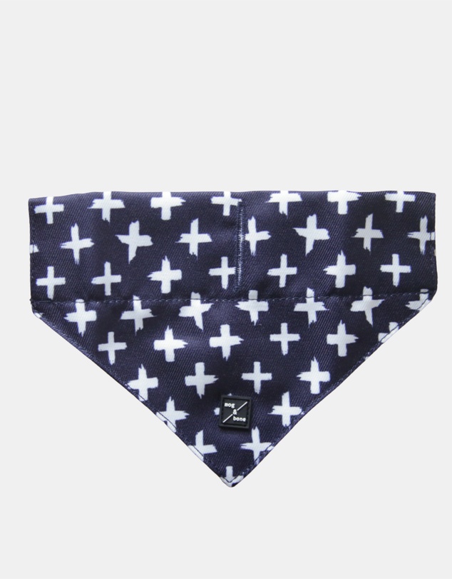 Mog & Bone - Dog Bandana - Navy Cross Print