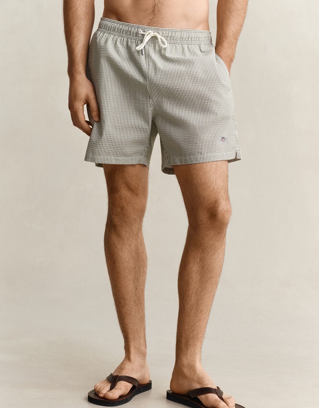 Gant - Striped Seersucker Swim Shorts