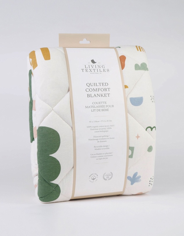 Living Textiles - Reversible Quilted Cot Comforter - Geo Mod