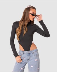 EDIKTED - High Leg Long Sleeve Bodysuit