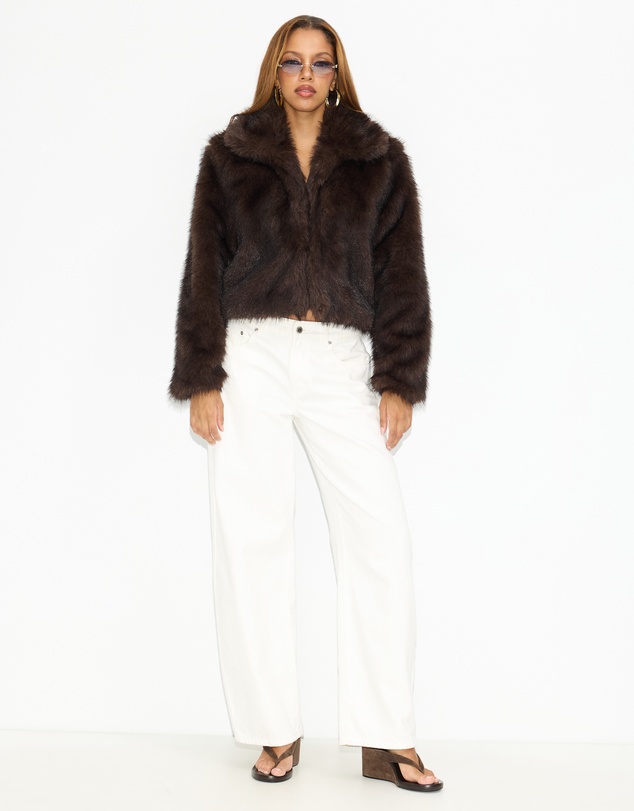 Dazie - Downtown Girl Faux Fur Jacket