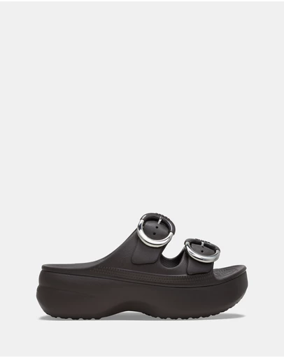 Crocs - Sat Platform Dipped Buckle Sandals - Women's