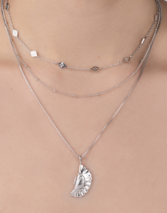 Wanderlust + Co - Dumpling Silver Necklace