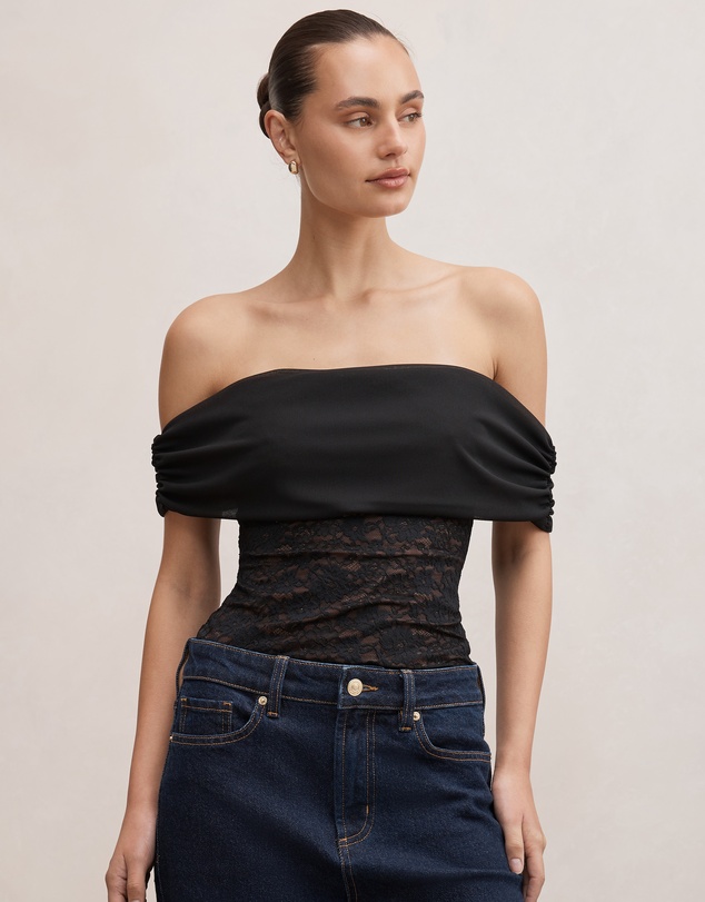 Forever New - Lily Lace Bardot Top