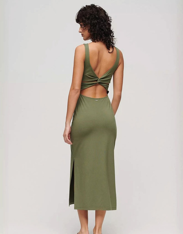 Superdry - Jersey Twist Back Midi Slim Fit Dress