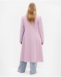 City Chic - Keira Longline Melton Coat